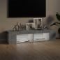 Preview: TV-Schrank mit LED-Leuchten Betongrau 135x39x30 cm