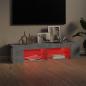 Preview: TV-Schrank mit LED-Leuchten Betongrau 135x39x30 cm