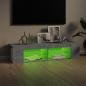 Preview: TV-Schrank mit LED-Leuchten Betongrau 135x39x30 cm