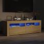 Preview: ARDEBO.de - TV-Schrank mit LED-Leuchten Sonoma-Eiche 120x35x40 cm