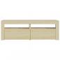 Preview: TV-Schrank mit LED-Leuchten Sonoma-Eiche 120x35x40 cm