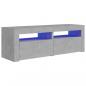 Preview: TV-Schrank mit LED-Beleuchtung Betongrau 120x35x40 cm