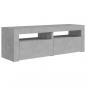 Preview: TV-Schrank mit LED-Beleuchtung Betongrau 120x35x40 cm