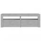 Preview: TV-Schrank mit LED-Beleuchtung Betongrau 120x35x40 cm