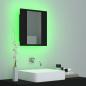 Preview: LED-Bad-Spiegelschrank Schwarz 40x12x45 cm Acryl