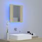 Preview: LED-Bad-Spiegelschrank Sonoma-Eiche 40x12x45 cm Acryl