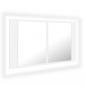 Preview: LED-Bad-Spiegelschrank Weiß 80x12x45 cm Acryl