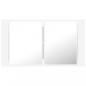 Preview: LED-Bad-Spiegelschrank Weiß 80x12x45 cm Acryl