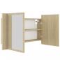 Preview: LED-Bad-Spiegelschrank Sonoma-Eiche 80x12x45 cm Acryl