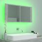 Preview: LED-Bad-Spiegelschrank Betongrau 90x12x45 cm Acryl