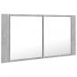 Preview: LED-Bad-Spiegelschrank Betongrau 90x12x45 cm Acryl