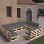 Preview: ARDEBO.de - 11-tlg. Garten-Lounge-Set mit Kissen Kiefer Massivholz