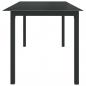 Preview: Gartentisch Schwarz 190x90x74 cm Aluminium und Glas