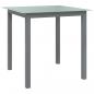 Preview: ARDEBO.de - Gartentisch Hellgrau 80x80x74 cm Aluminium und Glas