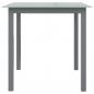 Preview: Gartentisch Hellgrau 80x80x74 cm Aluminium und Glas