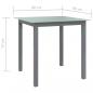 Preview: Gartentisch Hellgrau 80x80x74 cm Aluminium und Glas