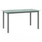 Preview: ARDEBO.de - Gartentisch Hellgrau 150x90x74 cm Aluminium und Glas