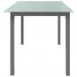 Preview: Gartentisch Hellgrau 150x90x74 cm Aluminium und Glas