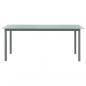 Preview: Gartentisch Hellgrau 190x90x74 cm Aluminium und Glas