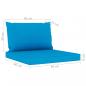 Preview: Gartensofa 4-Sitzer mit Kissen in Hellblau