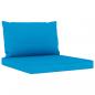 Preview: Gartensofa 4-Sitzer mit Kissen in Hellblau