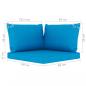 Preview: Gartensofa 4-Sitzer mit Kissen in Hellblau