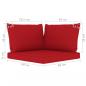 Preview: Gartensofa 4-Sitzer mit Kissen in Rot