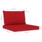 Preview: Gartensofa 4-Sitzer mit Kissen in Rot