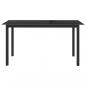 Preview: Gartentisch Schwarz 150x90x74 cm Aluminium und Glas