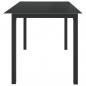 Preview: Gartentisch Schwarz 150x90x74 cm Aluminium und Glas