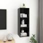 Preview: TV-Wandschrank Hochglanz-Schwarz 37x37x107 cm Holzwerkstoff