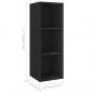 Preview: TV-Wandschrank Hochglanz-Schwarz 37x37x107 cm Holzwerkstoff