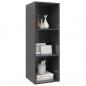 Preview: TV-Wandschrank Hochglanz-Grau 37x37x107 cm Holzwerkstoff