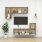 Preview: TV-Wandschrank Sonoma-Eiche 37x37x142,5 cm Holzwerkstoff