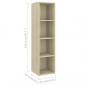 Preview: TV-Wandschrank Sonoma-Eiche 37x37x142,5 cm Holzwerkstoff