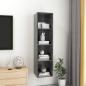 Preview: TV-Wandschrank Hochglanz-Grau 37x37x142,5 cm Holzwerkstoff