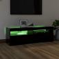 Preview: TV-Schrank mit LED-Leuchten Schwarz 120x35x40 cm