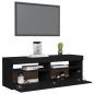 Preview: TV-Schrank mit LED-Leuchten Schwarz 120x35x40 cm