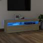 Preview: ARDEBO.de - TV-Schrank mit LED-Leuchten Sonoma-Eiche 120x35x40 cm