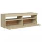 Preview: TV-Schrank mit LED-Leuchten Sonoma-Eiche 120x35x40 cm