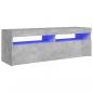 Preview: TV-Schrank mit LED-Beleuchtung Betongrau 120x35x40 cm