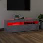 Preview: TV-Schrank mit LED-Beleuchtung Betongrau 120x35x40 cm