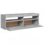 Preview: TV-Schrank mit LED-Beleuchtung Betongrau 120x35x40 cm