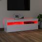 Preview: TV-Schrank mit LED-Leuchten Hochglanz-Weiß 120x35x40 cm