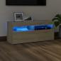 Preview: ARDEBO.de - TV-Schrank mit LED-Leuchten Sonoma-Eiche 90x35x40 cm