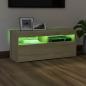 Preview: TV-Schrank mit LED-Leuchten Sonoma-Eiche 90x35x40 cm