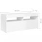 Preview: TV-Schrank mit LED-Leuchten Hochglanz-Weiß 90x35x40 cm