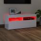 Preview: TV-Schrank mit LED-Leuchten Hochglanz-Weiß 90x35x40 cm