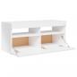 Preview: TV-Schrank mit LED-Leuchten Hochglanz-Weiß 90x35x40 cm