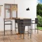 Preview: ARDEBO.de - 5-tlg. Gartenbar-Set Grau